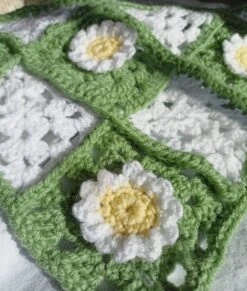 Crochet Checkered Daisy Bandana-Sage Green, Cottagecore And 70s Themed For You Or Christmas Gift For Women,Groovy/Boho For Winter And Summer -Cheap Bags & Purses Store il fullxfull.3403501266 n5cf