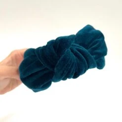 Handmade Teal Petrol Blue Velvet Luxury Hairband Headband - Knotted Turban Wide Fabric Alice Band Hair Christmas -Cheap Bags & Purses Store il fullxfull.3427587888 aa1h
