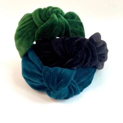 Handmade Teal Petrol Blue Velvet Luxury Hairband Headband - Knotted Turban Wide Fabric Alice Band Hair Christmas -Cheap Bags & Purses Store il fullxfull.3427589260 ihz3