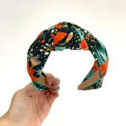 Handmade Knot Top Christmas Poinsettia Red Gold Metallic Print Hairband Headband - Knotted Turban Wide Fabric Alice Band Christmas Holly -Cheap Bags & Purses Store il fullxfull.3430239748 6nj8