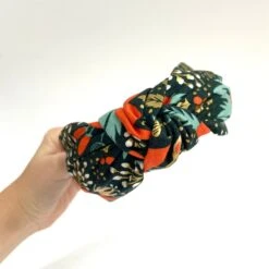 Handmade Knot Top Christmas Poinsettia Red Gold Metallic Print Hairband Headband - Knotted Turban Wide Fabric Alice Band Christmas Holly -Cheap Bags & Purses Store il fullxfull.3430240454 pn1j