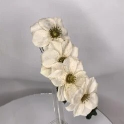 Christmas Limited Edition Cream & Gold Velveteen Hellebore Cascade Headpiece Holiday Winter Vintage Style -Cheap Bags & Purses Store il fullxfull.3452698104 2797