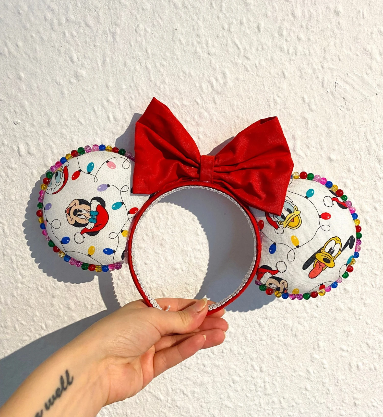 Mickey Mouse And Friends Christmas Disney Ears - Featuring Mickey, Minnie Mouse, Goofy, Donald Duck And Pluto And Christmas Lights 3 Mickey Mouse And Friends Christmas Disney Ears - Featuring Mickey, Minnie Mouse, Goofy, Donald Duck And Pluto And Christmas Lights