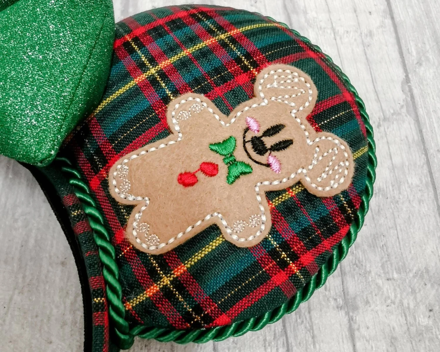 Mr & Mrs Gingerbread Minnie Ears, Christmas Disney Ears, Inspired Mickey Ears 4 Mr & Mrs Gingerbread Minnie Ears, Christmas Disney Ears, Inspired Mickey Ears - Image 2