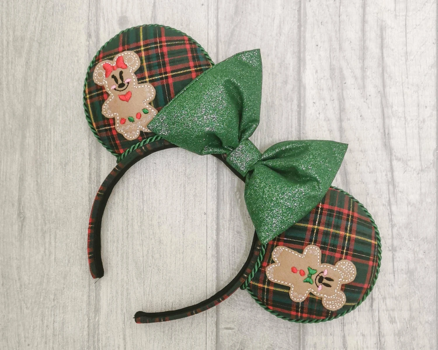 Mr & Mrs Gingerbread Minnie Ears, Christmas Disney Ears, Inspired Mickey Ears 5 Mr & Mrs Gingerbread Minnie Ears, Christmas Disney Ears, Inspired Mickey Ears - Image 3
