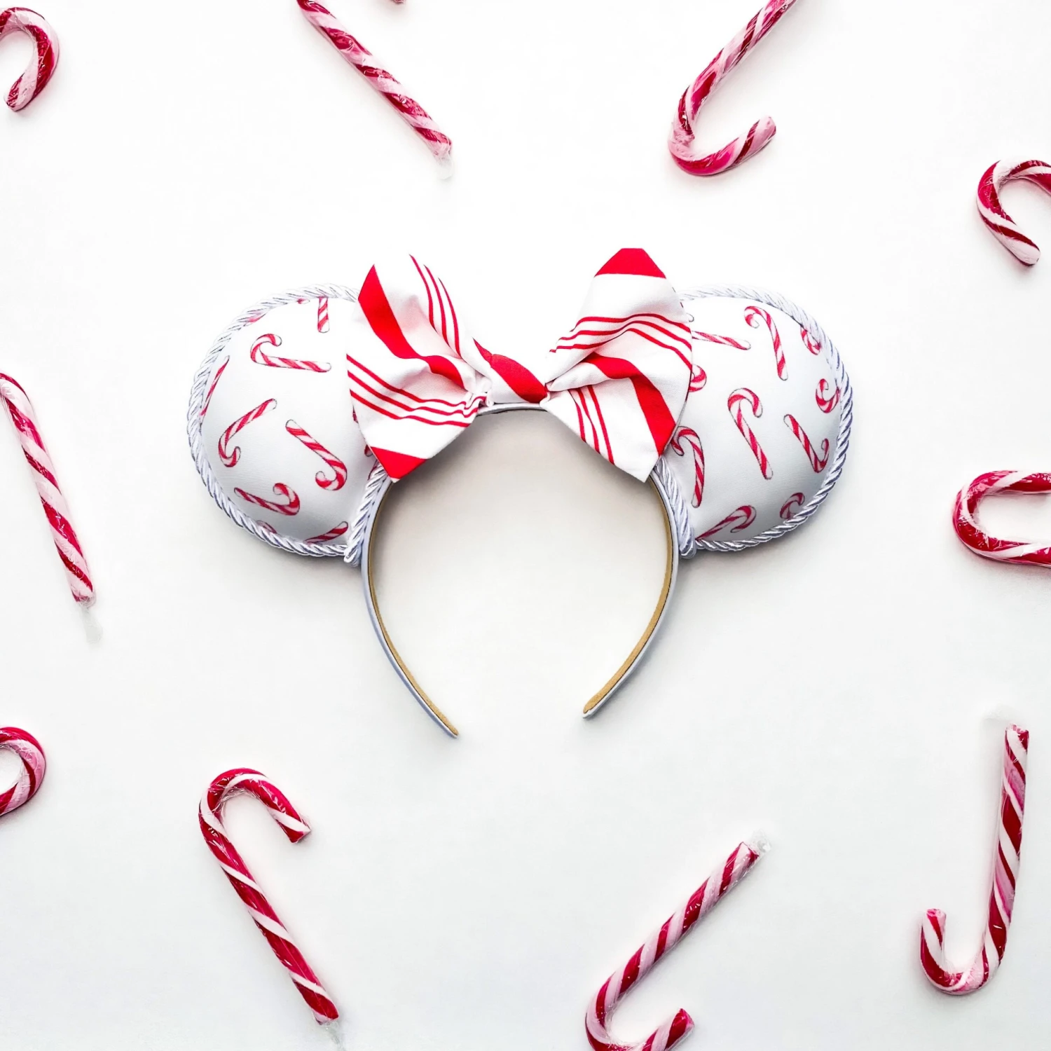 READY TO SHIP - Candy Cane - Christmas Collection - Disney Inspired Minnie Mouse Ears 3 READY TO SHIP - Candy Cane - Christmas Collection - Disney Inspired Minnie Mouse Ears