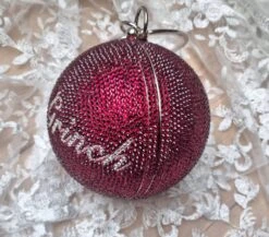 Swarovski ELEMENTS Minaudiere Burgundy Christmas Red Bauble Grinch Round Shape Crystal Metal Case Box Clutch Purse Bag -Cheap Bags & Purses Store il fullxfull.3474328756 3cc7