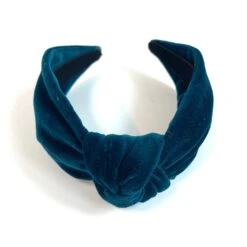 Handmade Teal Petrol Blue Velvet Luxury Hairband Headband - Knotted Turban Wide Fabric Alice Band Hair Christmas -Cheap Bags & Purses Store il fullxfull.3475263545 gzvu