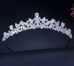 Cubic Zirconia Romantic Bridal Flower Tiara Crown Wedding Bridesmaid Hair Accessories Jewellery Valentines Day Christmas Birthday Gift -Cheap Bags & Purses Store il fullxfull.3492463483 4l3c