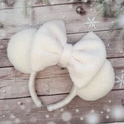 Sherpa Ears Super Cute Fluffy Ivory Teddy Bear Sherpa Ears Perfect Winter Christmas Ears Christmas Gift