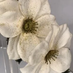 Christmas Limited Edition Cream & Gold Velveteen Hellebore Cascade Headpiece Holiday Winter Vintage Style -Cheap Bags & Purses Store il fullxfull.3500361369 bwiv