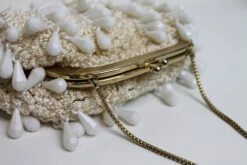 Cream White Crochet Beads Bag, 1960s Italian Evening Bag, Round Crochet Evening Bag, White Beaded Wrist Bag, Vintage Christmas Present, 15 Cream White Crochet Beads Bag, 1960s Italian Evening Bag, Round Crochet Evening Bag, White Beaded Wrist Bag, Vintage Christmas Present, -Cheap Bags & Purses Store il fullxfull.3502336388 eeka
