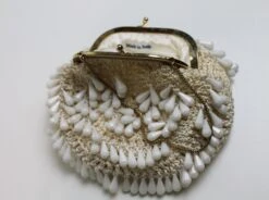 Cream White Crochet Beads Bag, 1960s Italian Evening Bag, Round Crochet Evening Bag, White Beaded Wrist Bag, Vintage Christmas Present, 20 Cream White Crochet Beads Bag, 1960s Italian Evening Bag, Round Crochet Evening Bag, White Beaded Wrist Bag, Vintage Christmas Present, -Cheap Bags & Purses Store il fullxfull.3502336410 gaxe
