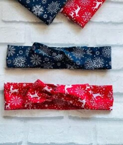 Christmas Wired Headband /Xmas Headband/Snowflake Headband /Reindeer Hair Band / Hair Wrap/Twisty Headband/Matching Set/Stocking Filler