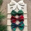 Christmas Bow Headbands Set, Baby Girl Headband, Wooden Headband Stand, Headbands Holder, Baby Girl Christmas Gift