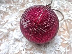 Swarovski ELEMENTS Minaudiere Burgundy Christmas Red Bauble Grinch Round Shape Crystal Metal Case Box Clutch Purse Bag -Cheap Bags & Purses Store il fullxfull.3521992395 djma