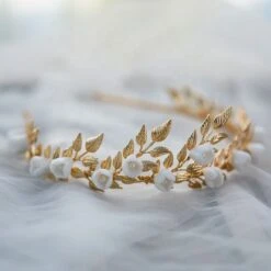 Diadem Gold, Hairband Clay Flowers, Bride Hair Jewelry, Clay Flowers Hair Jewelry Wedding, Gift Tip Christmas -Cheap Bags & Purses Store il fullxfull.3526372092 5cll