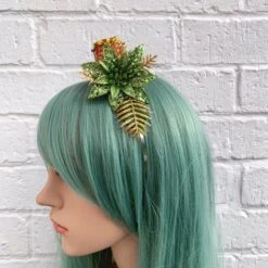 Red And Green, Sparkly Hair Accessory, Christmas Headband, Gold Glitter, Festive Hairband, December Fascinator, Gift For Mum, Party Outfit -Cheap Bags & Purses Store il fullxfull.3534008520 l7dk