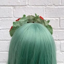 Red Rose Headband, Glitter Hair Accessory, Christmas Outfit, Valentine’s Day Flower Crown, Glamorous Accessories, Sparkly, Winter Wedding, -Cheap Bags & Purses Store il fullxfull.3560205903 6wef