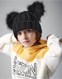 Double Pom Pom Beanie Winter Hat For Kids, Adults, Babies Warm Snug Cosy Winter Cap Fashionable Cute Accessory Gift Idea Birthday Christmas -Cheap Bags & Purses Store il fullxfull.3567434829 fwzr