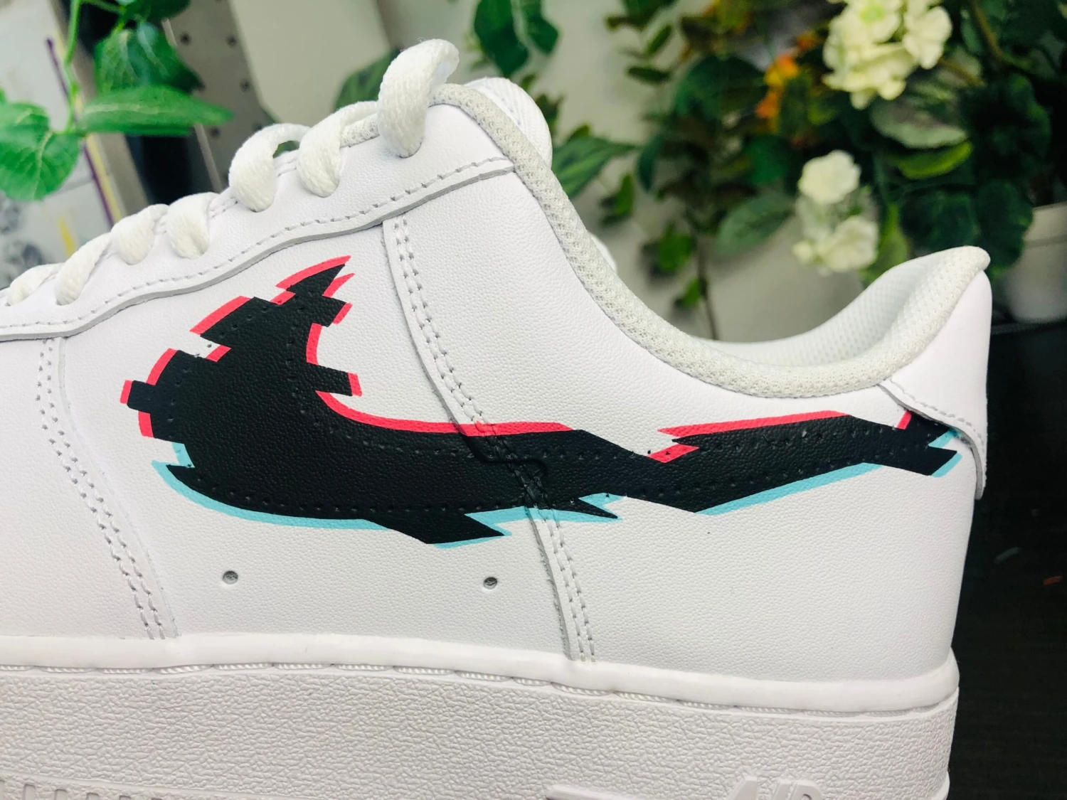 Air Force 1 Glitch Effect Custom Sneaker, Ideal Gift For Christmas, Birthday 6 Air Force 1 Glitch Effect Custom Sneaker, Ideal Gift For Christmas, Birthday - Image 4