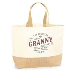 Granny Gift Bag Birthday Present For Granny Keepsake Christmas Granny Shopping Tote Bag Mother’s Day - Size: 36 X 34 X 13 Cm