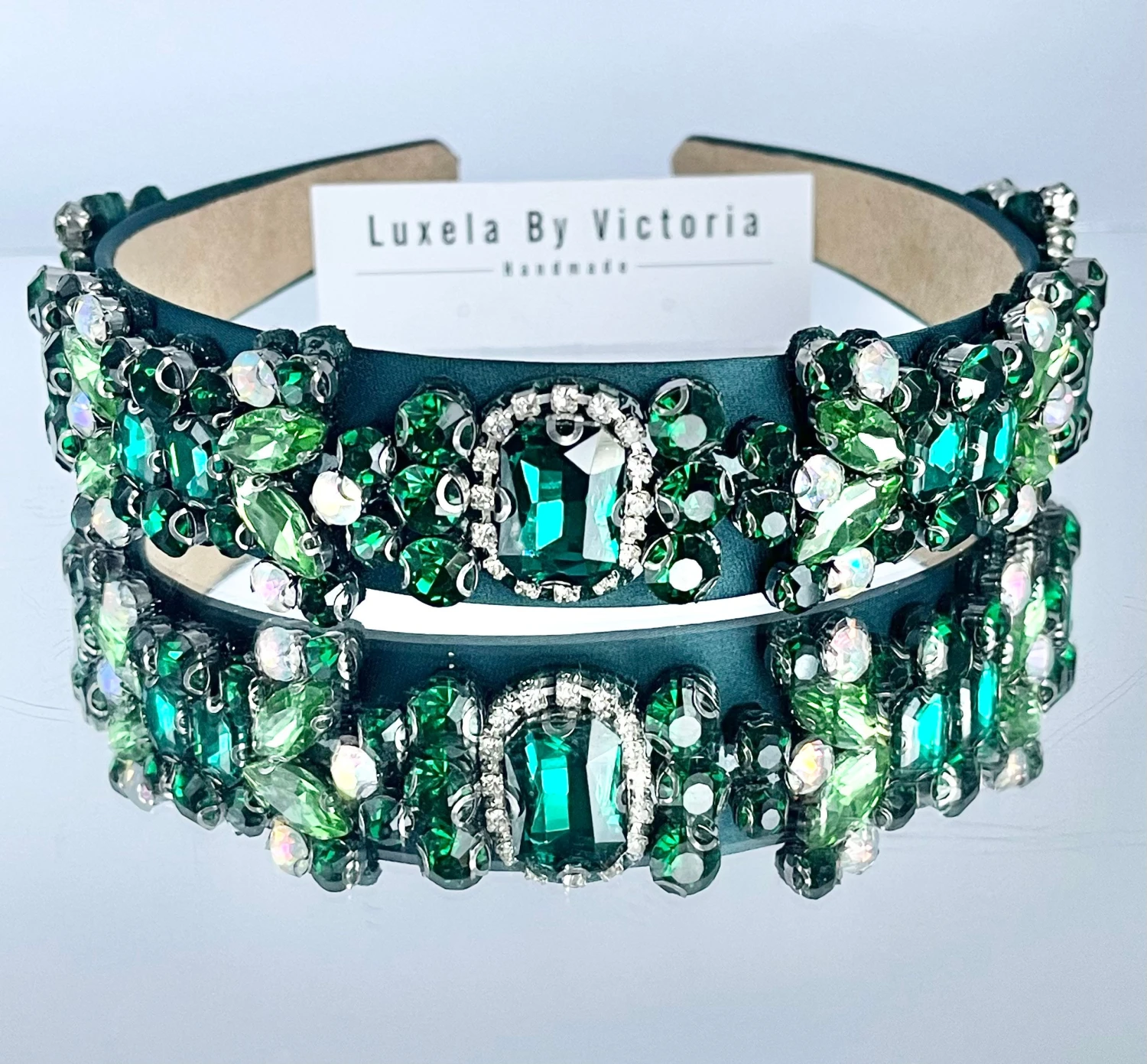 Emerald Green Crystal Headband Sparkling Green Crystal Headband Silver Green Christmas Crystal Padded Headband Ladies Green Hair Band Lime 8 Emerald Green Crystal Headband Sparkling Green Crystal Headband Silver Green Christmas Crystal Padded Headband Ladies Green Hair Band Lime - Image 6
