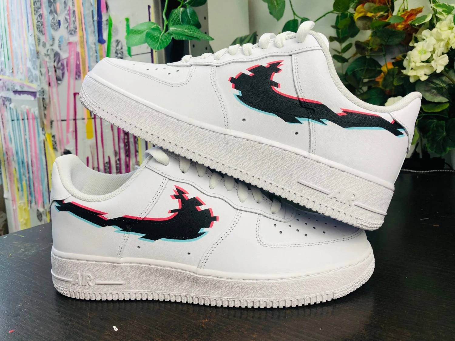 Air Force 1 Glitch Effect Custom Sneaker, Ideal Gift For Christmas, Birthday 3 Air Force 1 Glitch Effect Custom Sneaker, Ideal Gift For Christmas, Birthday