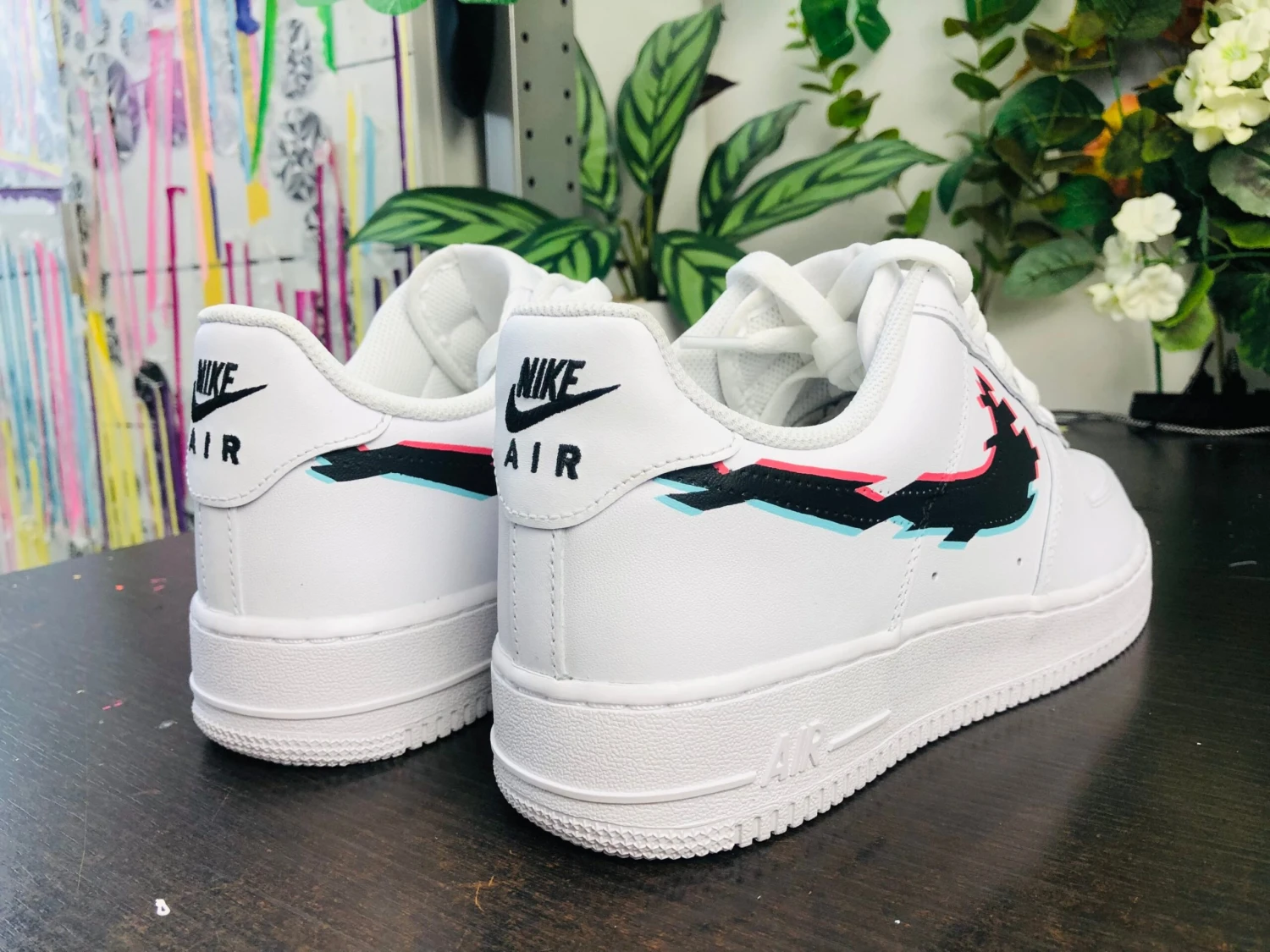 Air Force 1 Glitch Effect Custom Sneaker, Ideal Gift For Christmas, Birthday 7 Air Force 1 Glitch Effect Custom Sneaker, Ideal Gift For Christmas, Birthday - Image 5