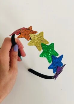 Handmade Star Glitter Headband. Gift, Party, Statement, Flower Girl, Rainbow, Christmas, Stocking Filler, Christmas Eve Box -Cheap Bags & Purses Store il fullxfull.3694449892 onnm
