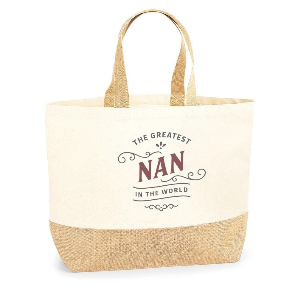 Nan Gift Bag Birthday Present For Nan Keepsake Christmas Nan Shopping Tote Bag Mother’s Day - Size: 36 X 34 X 13 Cm 3 Nan Gift Bag Birthday Present For Nan Keepsake Christmas Nan Shopping Tote Bag Mother’s Day - Size: 36 X 34 X 13 Cm