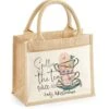 Personalised Bridgerton Jute Bag -Lady Whistledown Tea Cup Spilling Tea Bag -Bridgerton Christmas Shopping Bag, Keyworker Gift -Cheap Bags & Purses Store il fullxfull.3751229708 7ro4
