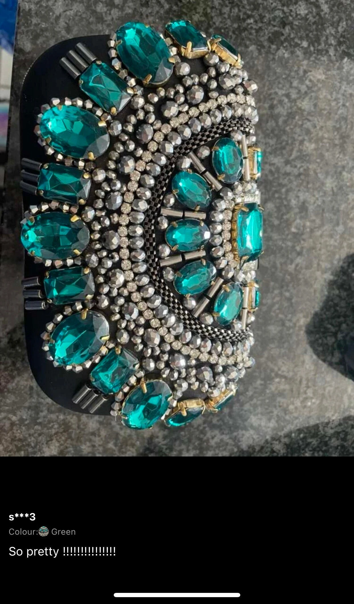 Green/ Blue Rhinestone Bridal Clutch/ Wedding/ Bridal/ Mehndi/ Evening Bag/ Party/ Date Night/ Anniversary/ Birthday/ Gift/ Christmas 5 Green/ Blue Rhinestone Bridal Clutch/ Wedding/ Bridal/ Mehndi/ Evening Bag/ Party/ Date Night/ Anniversary/ Birthday/ Gift/ Christmas - Image 3