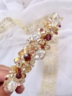 Adult Or Child's Crystal Headpiece, Plum Bridal Headband, Vintage Bridal Headdress, Vintage Wedding Guest Hair Piece, Christmas Headband, -Cheap Bags & Purses Store il fullxfull.3994578100 3mk5