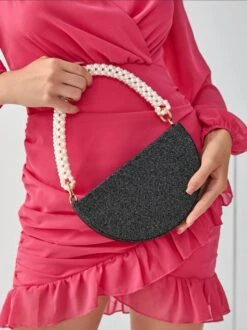 Circle Pearl Handle Clutch Bag/ Evening Bag/ Bridal/ Wedding/ Party/ Anniversary/ Birthday/ Engagement/ Night Out/ Date Night/ Christmas -Cheap Bags & Purses Store il fullxfull.4032447736 qyv4