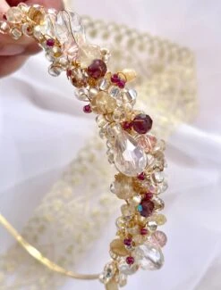 Adult Or Child's Crystal Headpiece, Plum Bridal Headband, Vintage Bridal Headdress, Vintage Wedding Guest Hair Piece, Christmas Headband, -Cheap Bags & Purses Store il fullxfull.4042229355 r38s