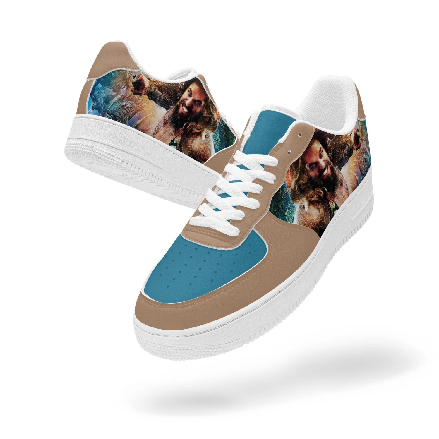 Aquaman Shoes, Sneakers, Leather Low Tops For Men, Women, Kids, Unisex Birthday Gift, Christmas 4 Aquaman Shoes, Sneakers, Leather Low Tops For Men, Women, Kids, Unisex Birthday Gift, Christmas - Image 2