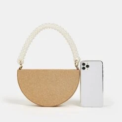 Circle Pearl Handle Clutch Bag/ Evening Bag/ Bridal/ Wedding/ Party/ Anniversary/ Birthday/ Engagement/ Night Out/ Date Night/ Christmas -Cheap Bags & Purses Store il fullxfull.4080094845 8uny