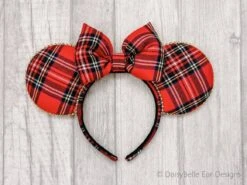Tartan Minnie Ears, Christmas Mouse Ears, Disney Ears