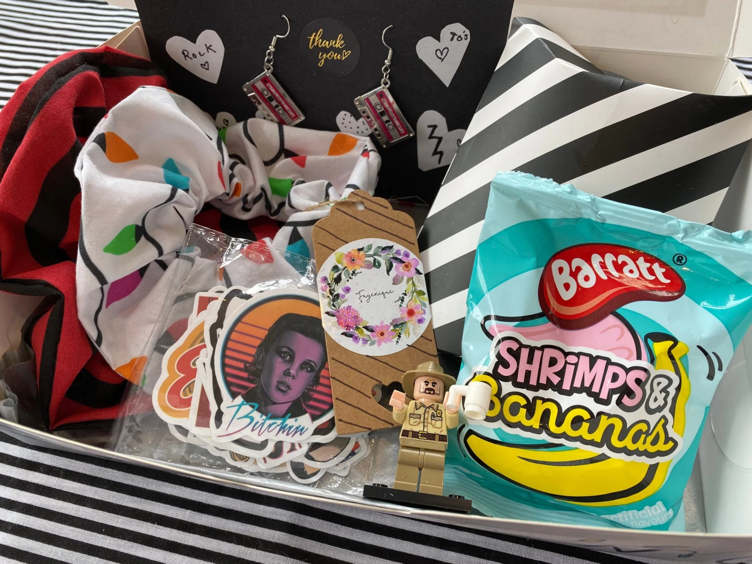 Stranger Things Inspired Gift Box - Scrunchies , Birthday Gift , Christmas, Retro 80 S Vibes 11 Stranger Things Inspired Gift Box - Scrunchies , Birthday Gift , Christmas, Retro 80 S Vibes - Image 9