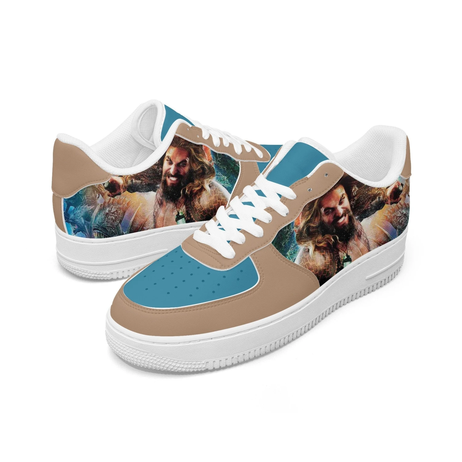 Aquaman Shoes, Sneakers, Leather Low Tops For Men, Women, Kids, Unisex Birthday Gift, Christmas 6 Aquaman Shoes, Sneakers, Leather Low Tops For Men, Women, Kids, Unisex Birthday Gift, Christmas - Image 4