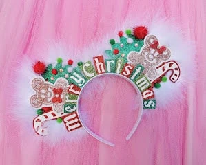 Deluxe Sequin Gingerbread Merry Christmas Ears - Christmas Tree Headband Minnie Mouse Ears By LubyandLola - Gingerbread Mouse Headbands 11 Deluxe Sequin Gingerbread Merry Christmas Ears - Christmas Tree Headband Minnie Mouse Ears By LubyandLola - Gingerbread Mouse Headbands - Image 9