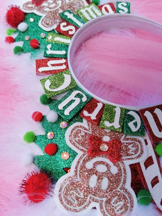 Deluxe Sequin Gingerbread Merry Christmas Ears - Christmas Tree Headband Minnie Mouse Ears By LubyandLola - Gingerbread Mouse Headbands 10 Deluxe Sequin Gingerbread Merry Christmas Ears - Christmas Tree Headband Minnie Mouse Ears By LubyandLola - Gingerbread Mouse Headbands - Image 8