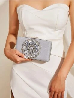 Silver/ Gold Rhinestone Evening Bag/ Clutch/ Wedding/ Bridal/ Anniversary/ Party/ Birthday/ Night Out/ Date Night/ Christmas -Cheap Bags & Purses Store il fullxfull.4148007337 b0fh