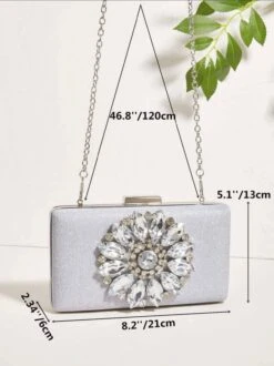 Silver/ Gold Rhinestone Evening Bag/ Clutch/ Wedding/ Bridal/ Anniversary/ Party/ Birthday/ Night Out/ Date Night/ Christmas -Cheap Bags & Purses Store il fullxfull.4148007341 8qzm