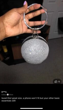 Allover Rhinestone Circle Bag/ Bridal/ Clutch Bag/ Evening Bag/ Wedding/ Party/ Engagement/ Anniversary/ Night Out/ Christmas / Gift -Cheap Bags & Purses Store il fullxfull.4172009514 efwd