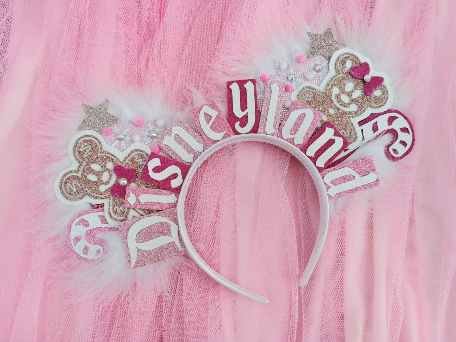 Deluxe Gingerbread Mickey Ears - Christmas Ears - Christmas Tree Headband Xmas Minnie Mouse Ears - DLP WDW Park Ears By Luby And Lola 5 Deluxe Gingerbread Mickey Ears - Christmas Ears - Christmas Tree Headband Xmas Minnie Mouse Ears - DLP WDW Park Ears By Luby And Lola - Image 3