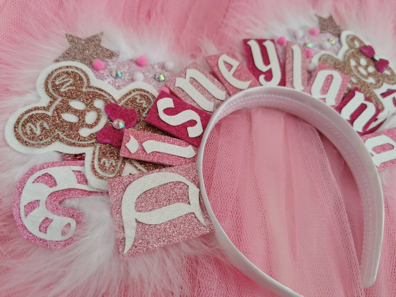 Deluxe Gingerbread Mickey Ears - Christmas Ears - Christmas Tree Headband Xmas Minnie Mouse Ears - DLP WDW Park Ears By Luby And Lola 9 Deluxe Gingerbread Mickey Ears - Christmas Ears - Christmas Tree Headband Xmas Minnie Mouse Ears - DLP WDW Park Ears By Luby And Lola - Image 7