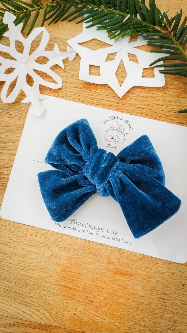 Velvet Bows - Clips Or Headbands, Girls Bows, Baby Hair Clips, Baby Headbands, Baby Bows, Christmas Bows, Toddler Hair Clips, Barrettes 9 Velvet Bows - Clips Or Headbands, Girls Bows, Baby Hair Clips, Baby Headbands, Baby Bows, Christmas Bows, Toddler Hair Clips, Barrettes - Image 7
