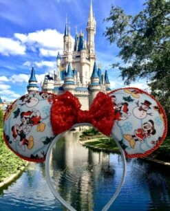 Mickey Minnie Christmas Inspired Mickey Headband Ears